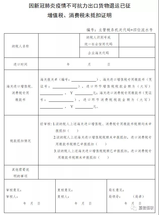 出口报关退运货物