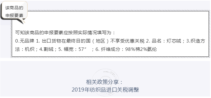 纺织品进口清关